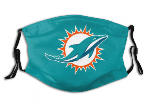 Print Football Personalized Miami Dolphins Adult Dust Mask With