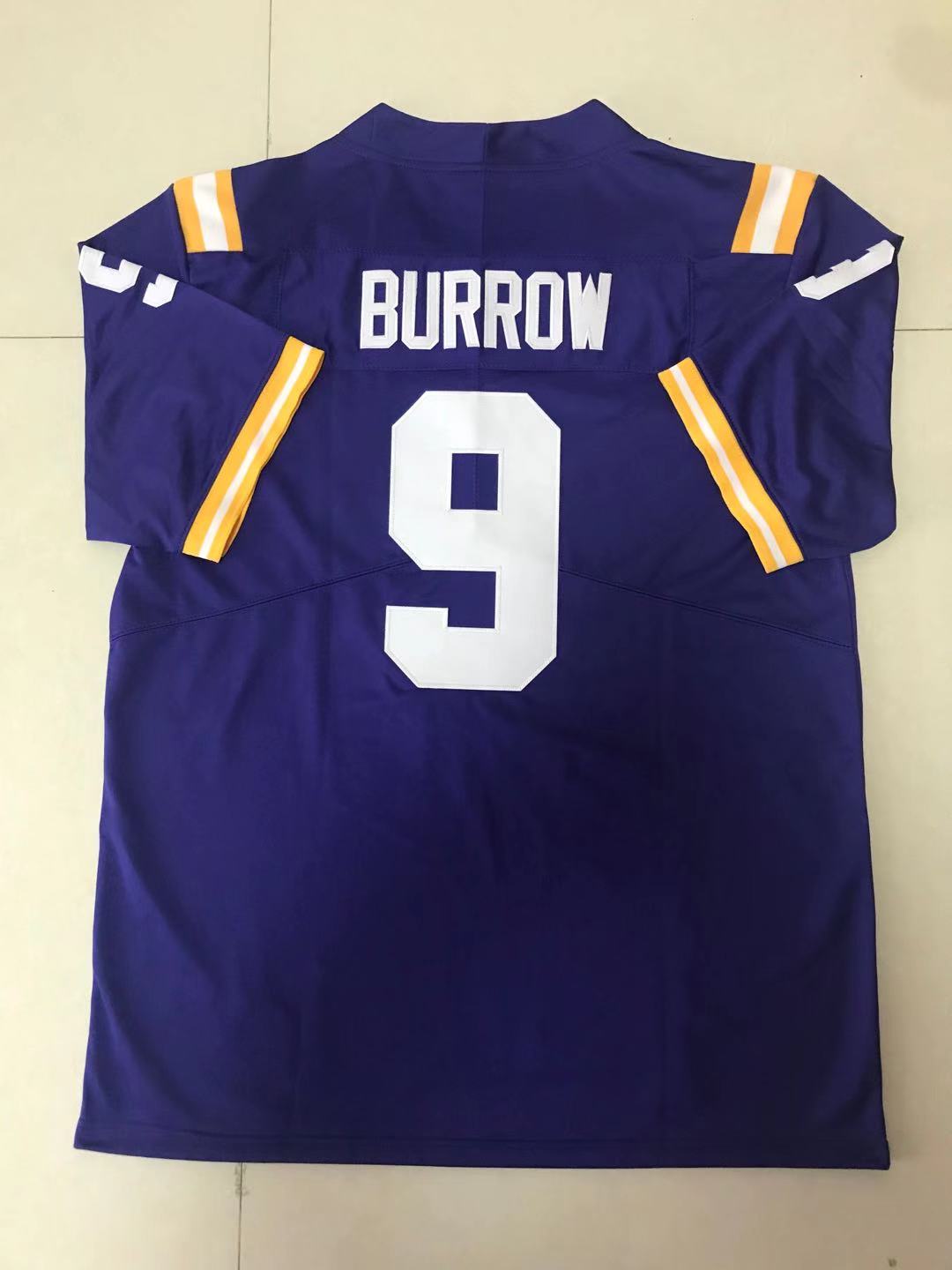 Men's Joe Burrow Jersey #9 American Football Jerseys BIG SIZE