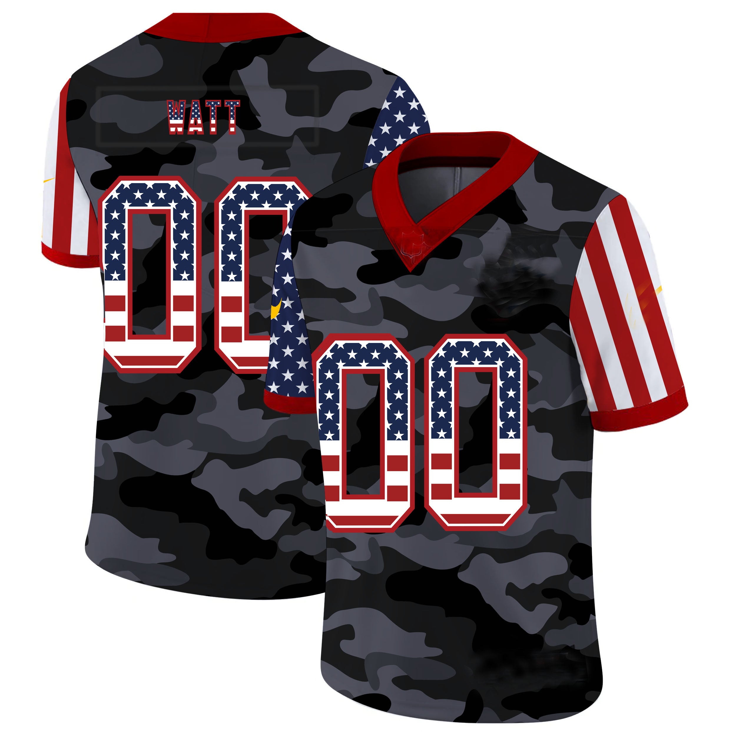 Custom Football Jersey 32 Team Stitched Black Limited 2020 Salute To  Service Jerseys