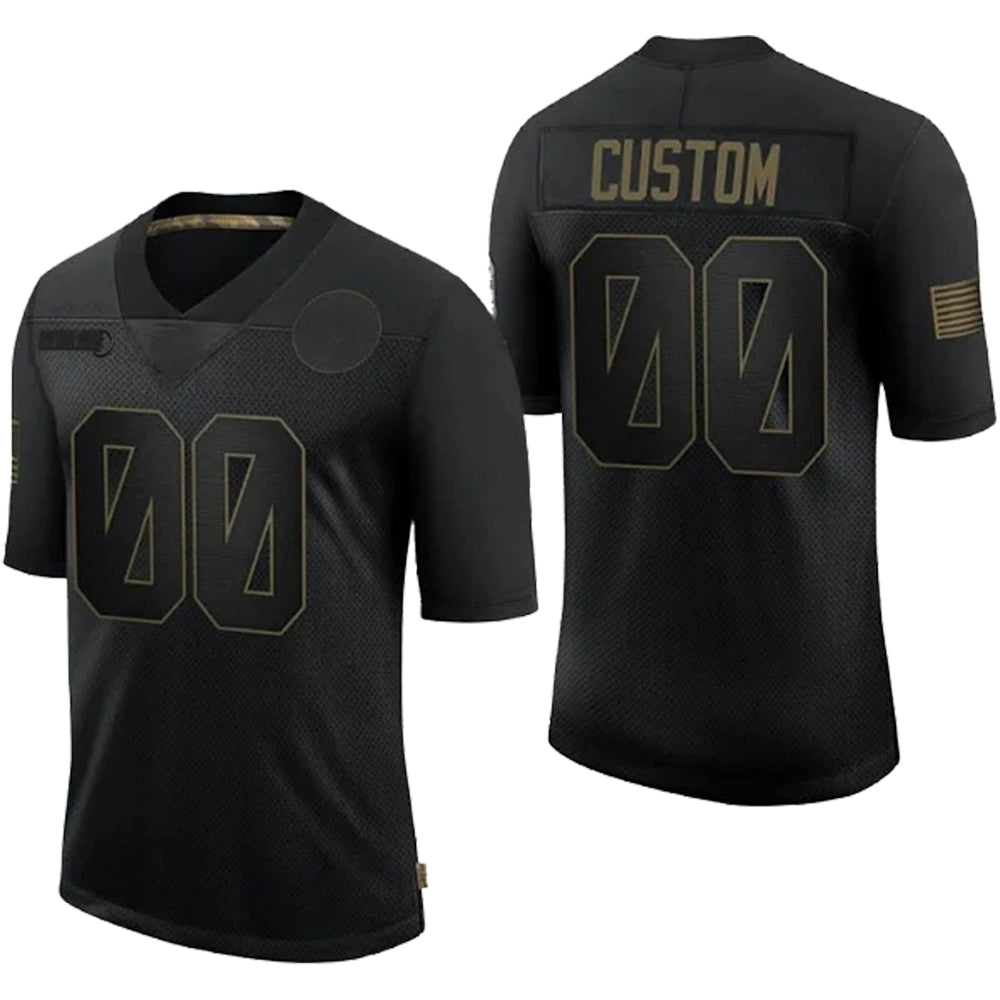 Custom Camo Black-Gold Authentic Salute To Service Baseball Jersey