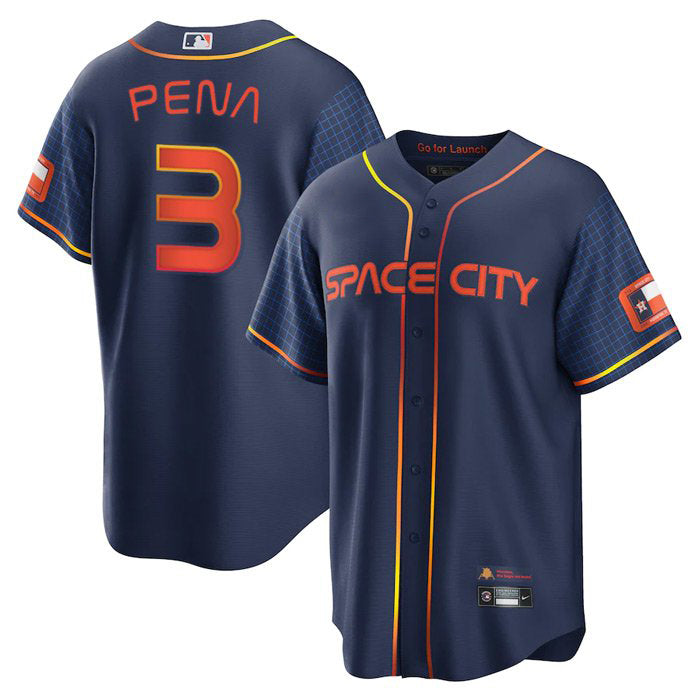 JEREMY PENA SIGNED CITY CONNECT HOUSTON ASTROS SPACE JERSEY BAS BECKETT  CERT #3