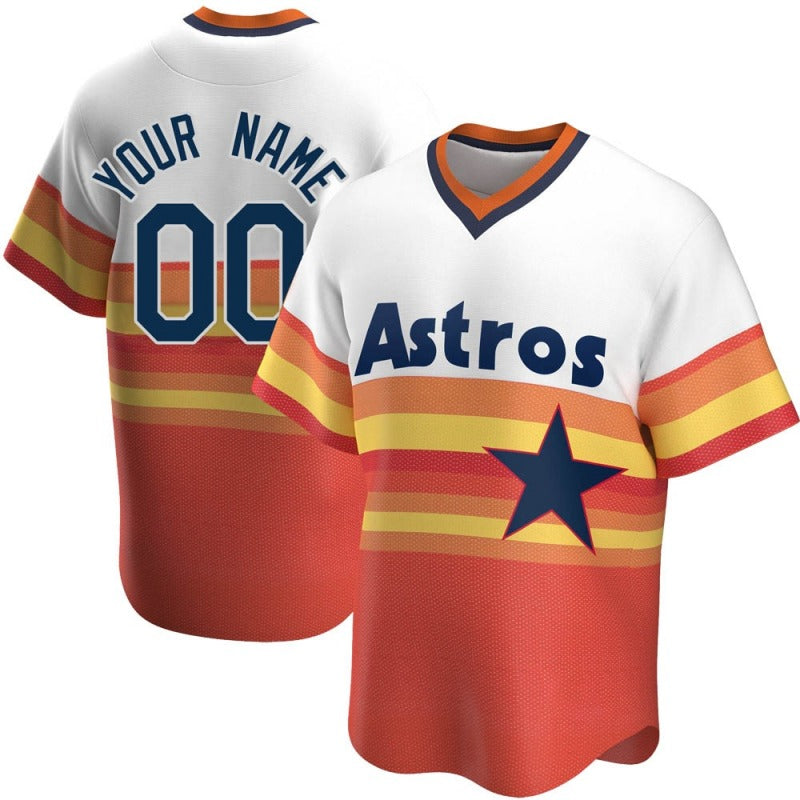 Houston Astros Custom Name & Number Baseball Jersey Special Gift For Men  And Women