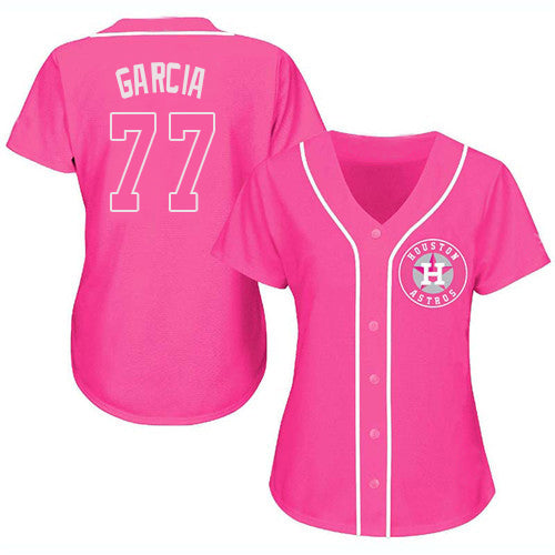 Baseball Jersey Houston Astros Luis Garcia Pink Fashion Stitched