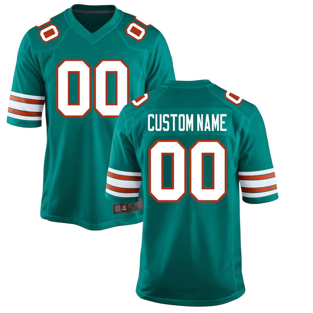 Dolphins Throwback Vapor Custom Jersey - All Stitched