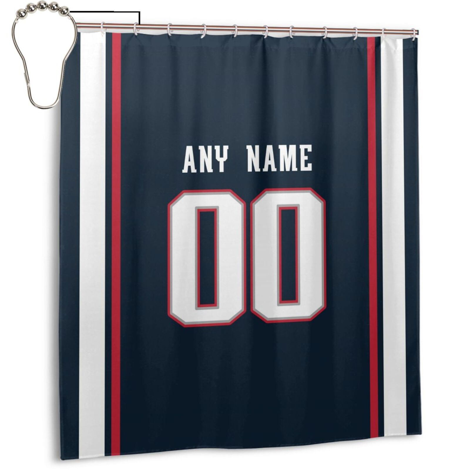 New England Patriots Shower Curtain NFL Football Team Helmet Flag Bathroom Decor Accessories Idea