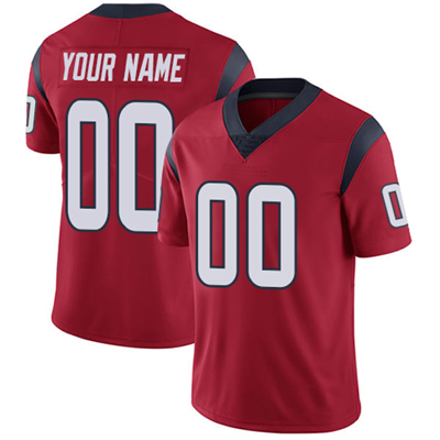 Men's Houston Texans Red Alternate Custom Jersey, Houston Football