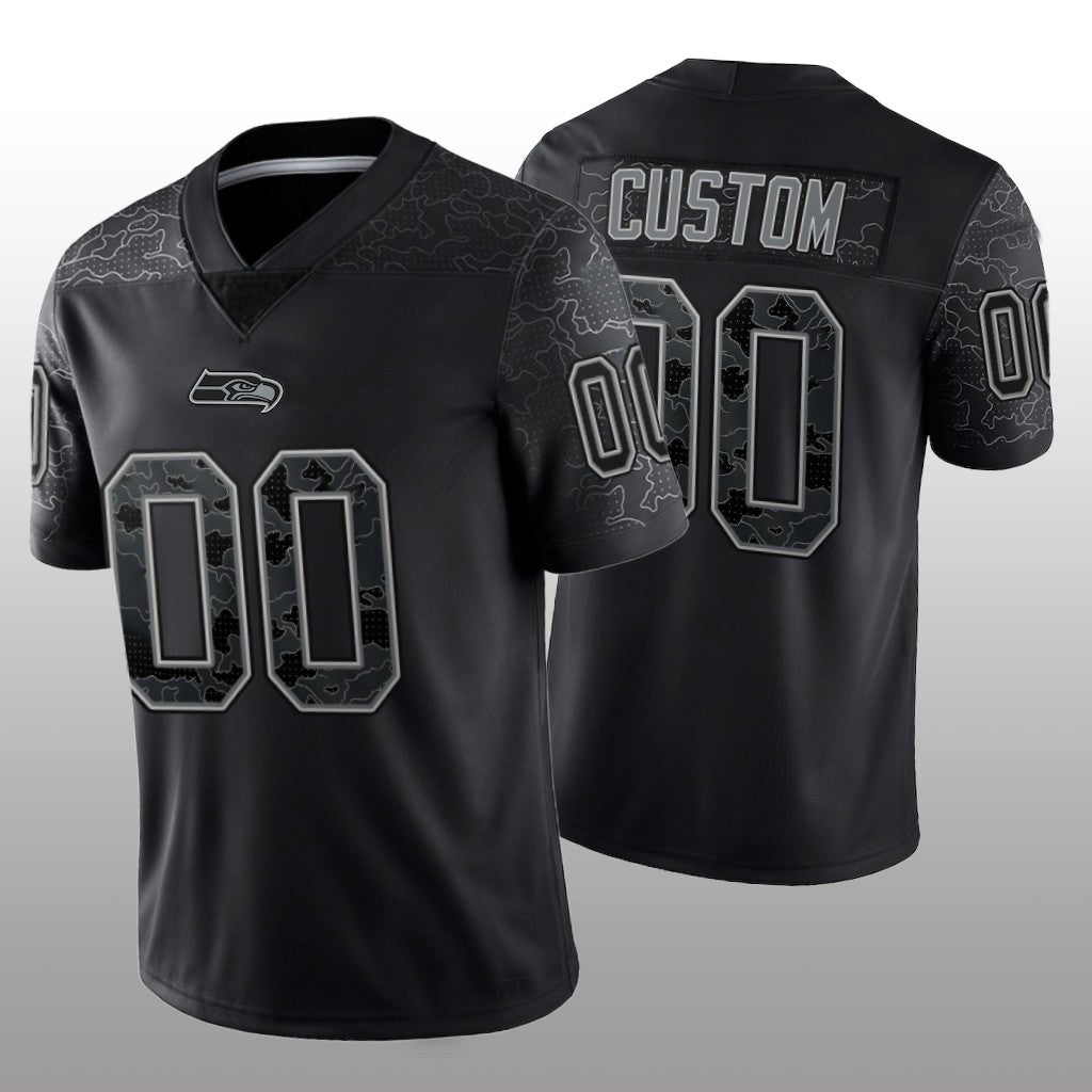 Seattle Seahawks Nfl 2020 Personalized Custom Black And White