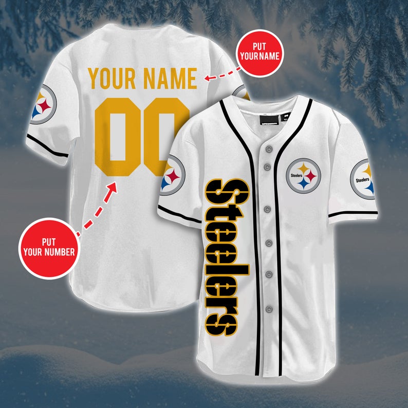 Personalized Pittsburgh Steelers Baseball Jersey - Shop Now - Scesy