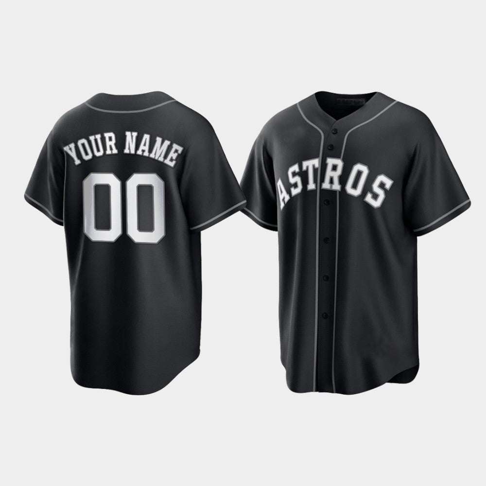 Custom Jerseys Baseball Houston Astros Black Jersey Stitched Letter And  Numbers For Men Women Youth Birthday Gift Free Shipping