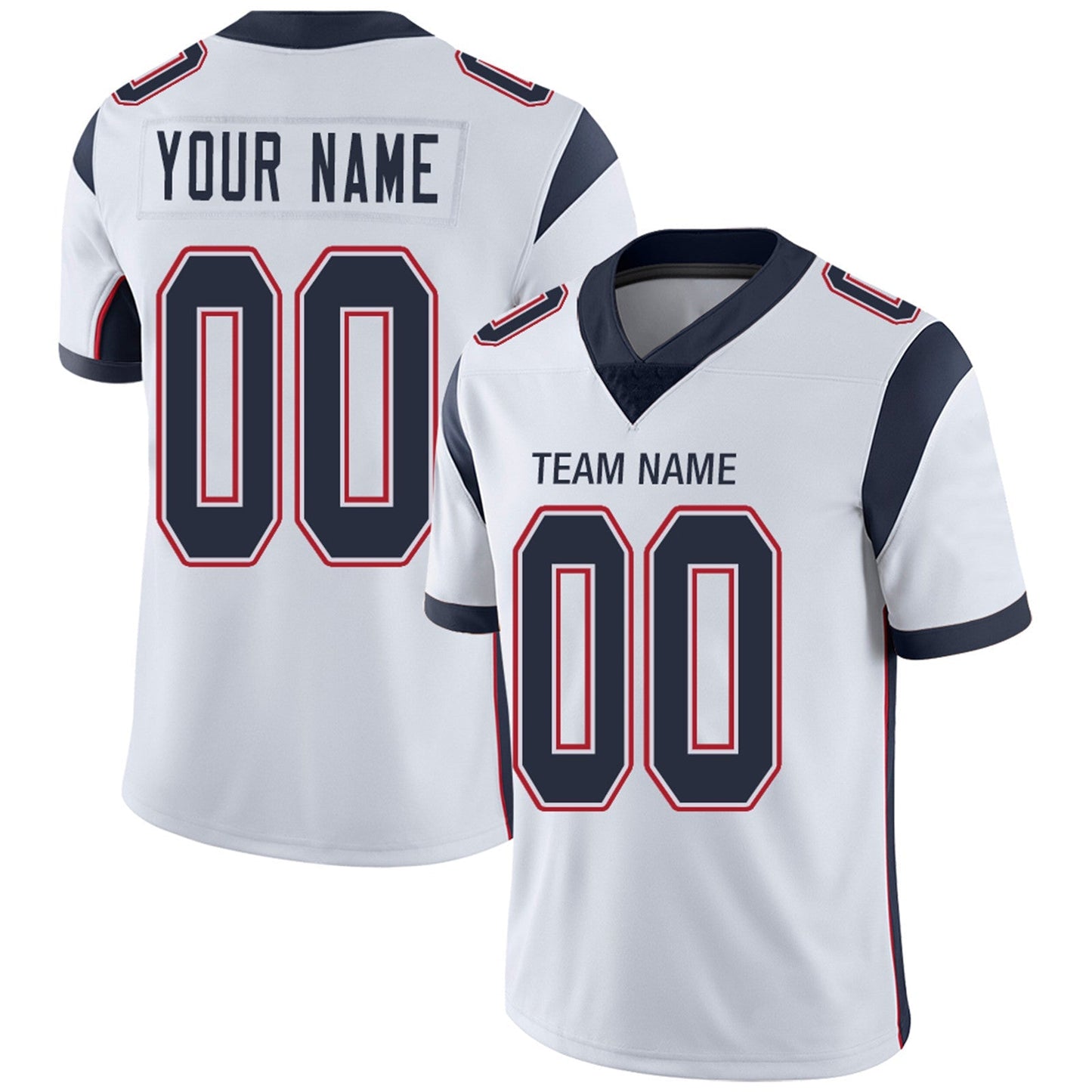 Custom NE.Patriots Football Jerseys Team Player or Personalized Design Your Own Name for Men's Women's Youth Jerseys Navy