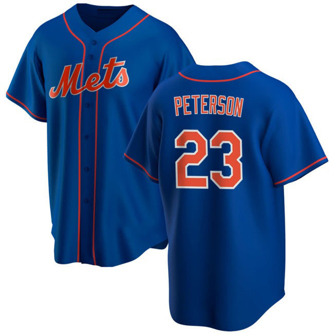 New York Mets #23 David Peterson Royal KLUNKIM Cool Base Stitched Jersey