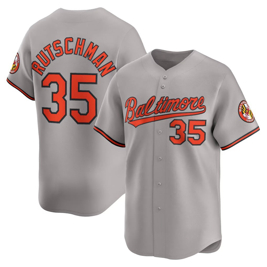 Baltimore Orioles #35 Adley Rutschman Gray KLUNKIM Road Limited Player Jersey