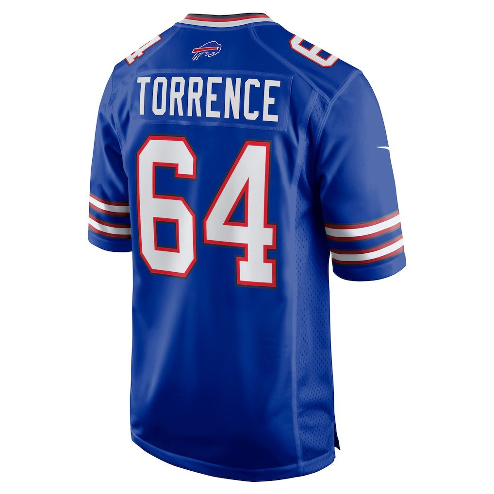 B.Bills #64 O'Cyrus Torrence Royal KLUNKIM Home Game Jersey