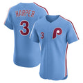 Philadelphia Phillies #3 Bryce Harper Light Blue KLUNKIM Alternate Elite Jersey