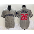 Minnesota Twins #26 Max Kepler Gray KLUNKIM Cool Base Stitched Jersey