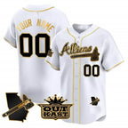 Custom Atlanta Braves Atliens Vapor Premier Limited Jersey V2 ¨C White Gold KLUNKIM
