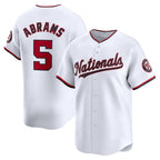 Washington Nationals #5 CJ Abrams White KLUNKIM Home Limited Player Jersey