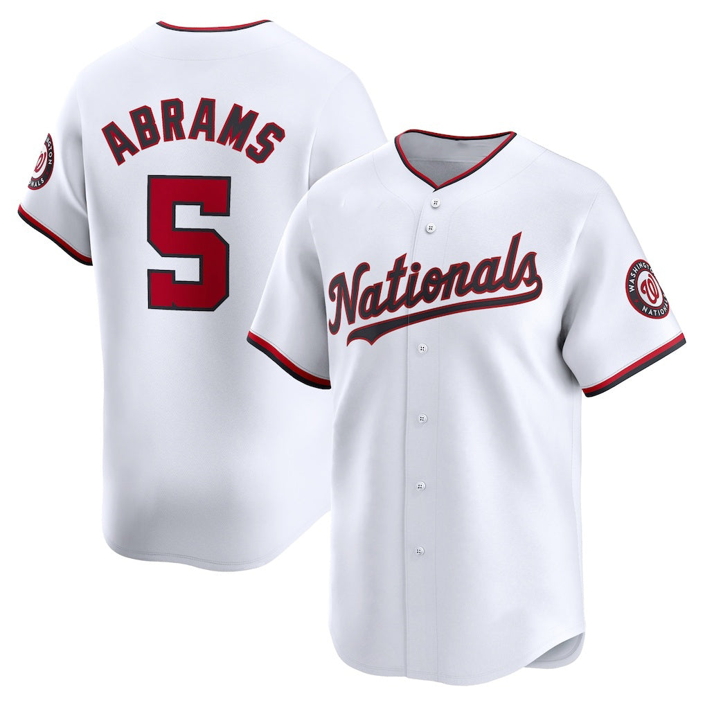 Washington Nationals #5 CJ Abrams White KLUNKIM Home Limited Player Jersey