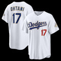 Los Angeles Dodgers #17 Shohei Ohtani White KLUNKIM 2026 Gold Collection Stadium Jersey