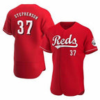 Cincinnati Reds #37 Tyler Stephenson Red KLUNKIM Stitched Flex Base Jersey