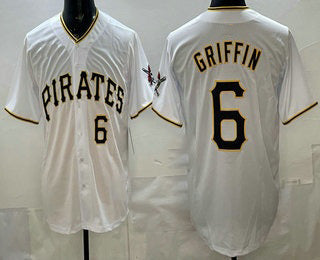 Pittsburgh Pirates #6 Konnor Griffin White KLUNKIM Limited Jersey