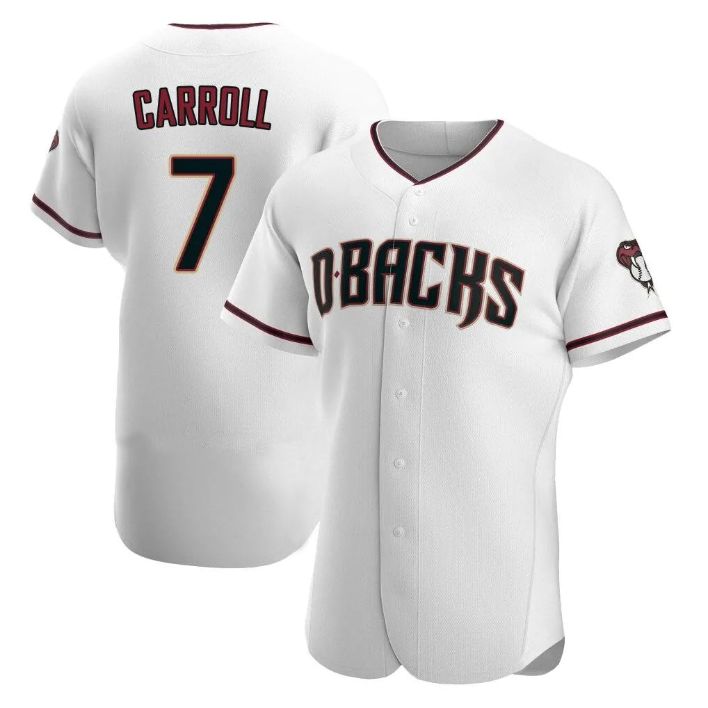 Arizona Diamondbacks #7 Corbin Carroll Player White KLUNKIM Limited Elite Home Game Stitched Jerseys