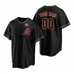 Custom Arizona Diamondbacks Active Player Black KLUNKIM 2023 World Series Cool Base Stitched Jersey