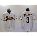 San Diego Padres #3 Jackson Merrill White KLUNKIM 2023 Cool Base Stitched Jersey 2