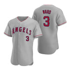 Los Angeles Angels #3 Waylor Ward Grey KLUNKIM Flex Base Stitched Jersey