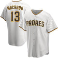 San Diego Padres #13 Manny Machado White KLUNKIM Home Replica Player Jersey
