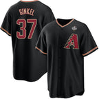 Arizona Diamondbacks #37 Kevin Ginkel Black KLUNKIM 2023 World Series Cool Base Stitched Jersey