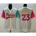 San Diego Padres #23 Fernando Tatis Jr White KLUNKIM NEW 2023 City Connect Cool Base Stitched Jersey 3