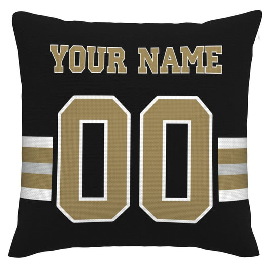 Custom NO.Saints Pillow Decorative Throw Pillow Case - Print Personalized Football Team Fans Name & Number Birthday Gift Football Pillows