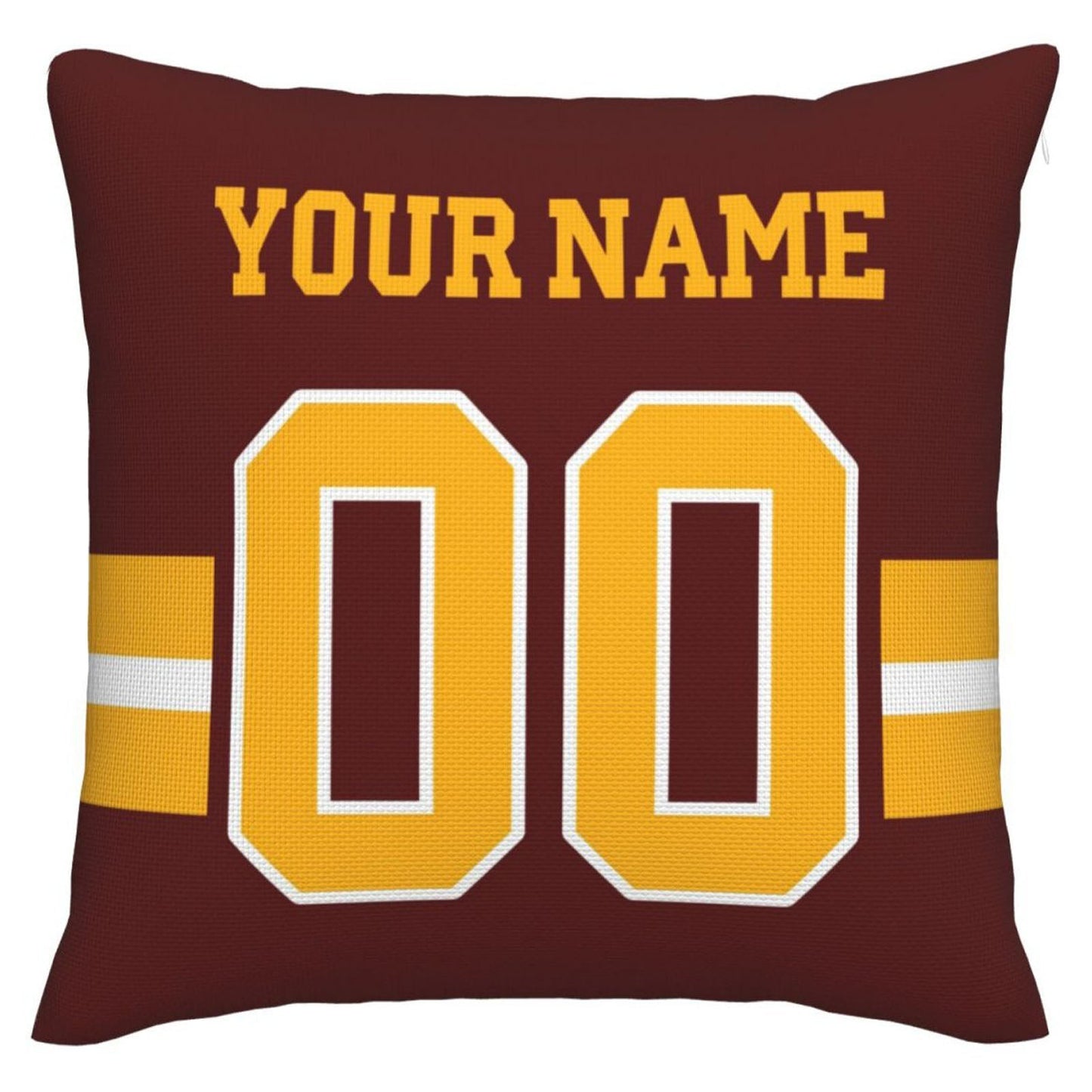 Custom W.Football Team Pillow Decorative Throw Pillow Case - Print Personalized Football Team Fans Name & Number Birthday Gift Football Pillows