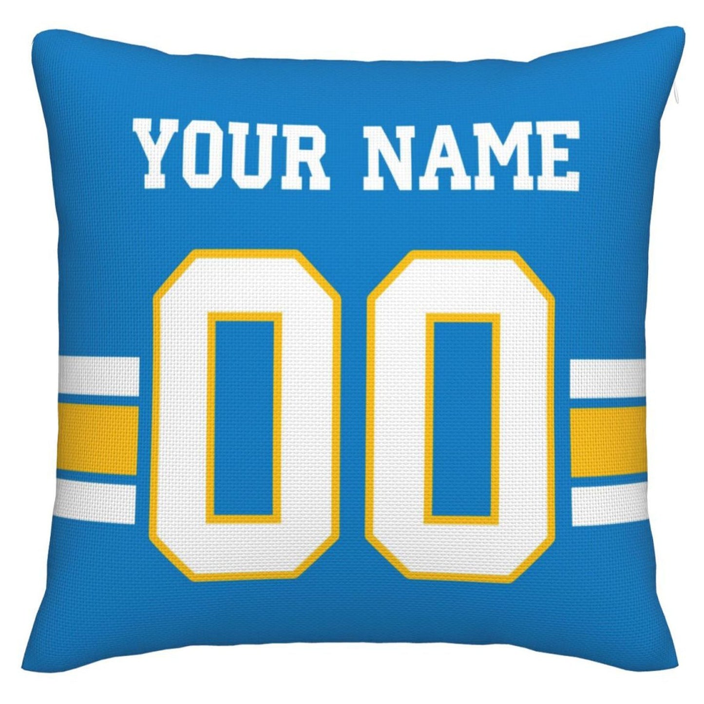 Custom LA.Chargers Pillow Decorative Throw Pillow Case - Print Personalized Football Team Fans Name & Number Birthday Gift Football Pillows