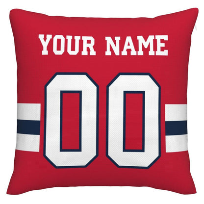 Custom NE.Patriots Pillow Decorative Throw Pillow Case - Print Personalized Football Team Fans Name & Number Birthday Gift Football Pillows