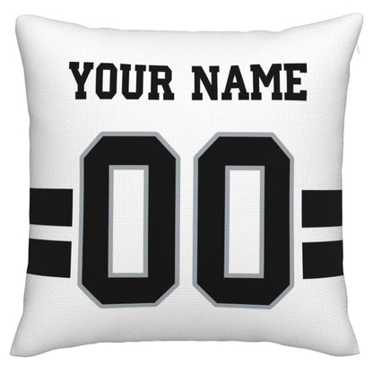 Custom LV.Raiders Pillow Decorative Throw Pillow Case - Print Personalized Football Team Fans Name & Number Birthday Gift Football Pillows