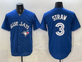 Toronto Blue Jays #3 Myles Straw Royal KLUNKIM Stitched Jersey