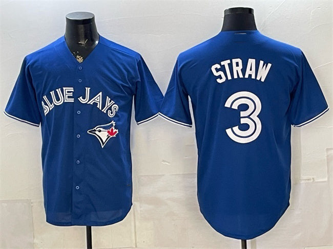 Toronto Blue Jays #3 Myles Straw Royal KLUNKIM Stitched Jersey