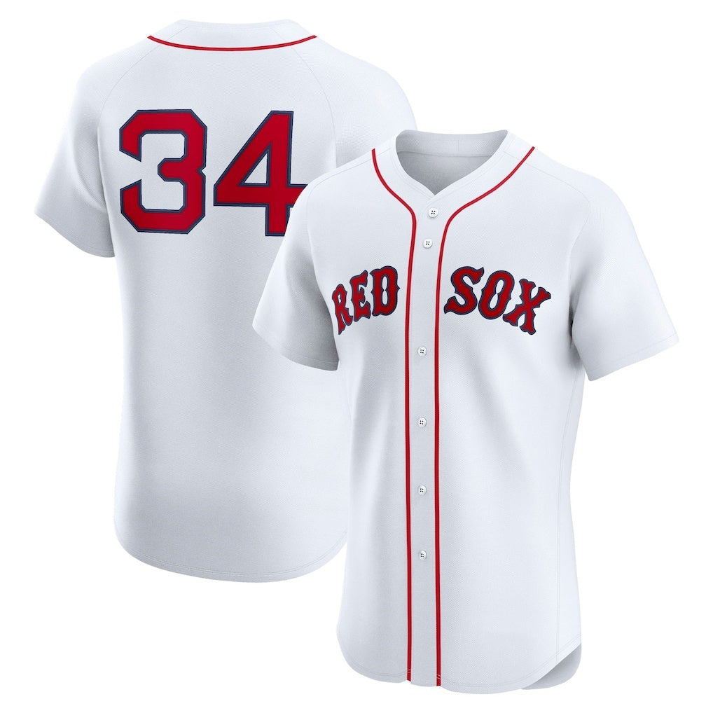 Boston Red Sox #34 David Ortiz White KLUNKIM Home Elite Jersey