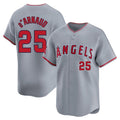 Los Angeles Angels #25 Travis d'Arnaud Player Gray KLUNKIM Home Limited Stitched Jerseys