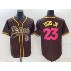 San Diego Padres #23 Fernando Tatis Jr Brown KLUNKIM NEW 2023 City Connect Cool Base Stitched Jersey