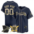 Custom Atlanta Braves Armed Forces Day Vapor Premier Limited Jersey ¨C Navy KLUNKIM