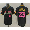 San Diego Padres #23 Fernando Tatis Jr Number Black KLUNKIM 20th Anniversary Cool Base Stitched Jersey