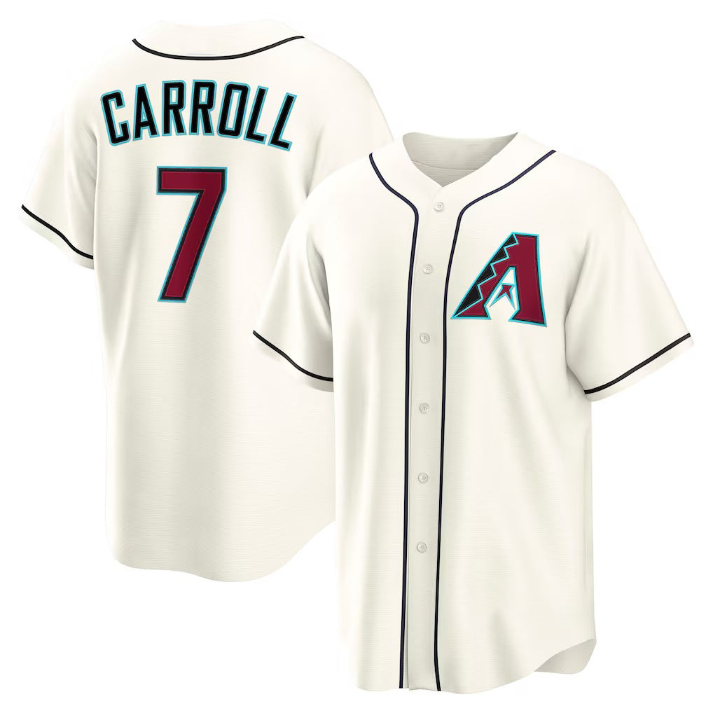 Arizona Diamondbacks #7 Corbin Carroll Cream KLUNKIM Home Replica Jersey