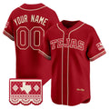 Custom Texas Rangers 2026 City Connect Stadium Red KLUNKIM Stitched Jersey