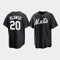 New York Mets #20 Pete Alonso Black KLUNKIM Cool Base Stitched Jersey
