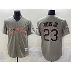 San Diego Padres #23 Fernando Tatis Jr. Gray KLUNKIM Fashion Throwback With Patch Cool Base Stitched Jersey
