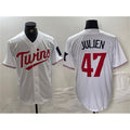 Minnesota Twins #47 Edouard Julien White KLUNKIM Cool Base Stitched Jerseys