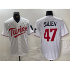 Minnesota Twins #47 Edouard Julien White KLUNKIM Cool Base Stitched Jerseys